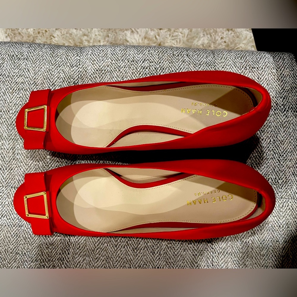Red Coke Haan heel
